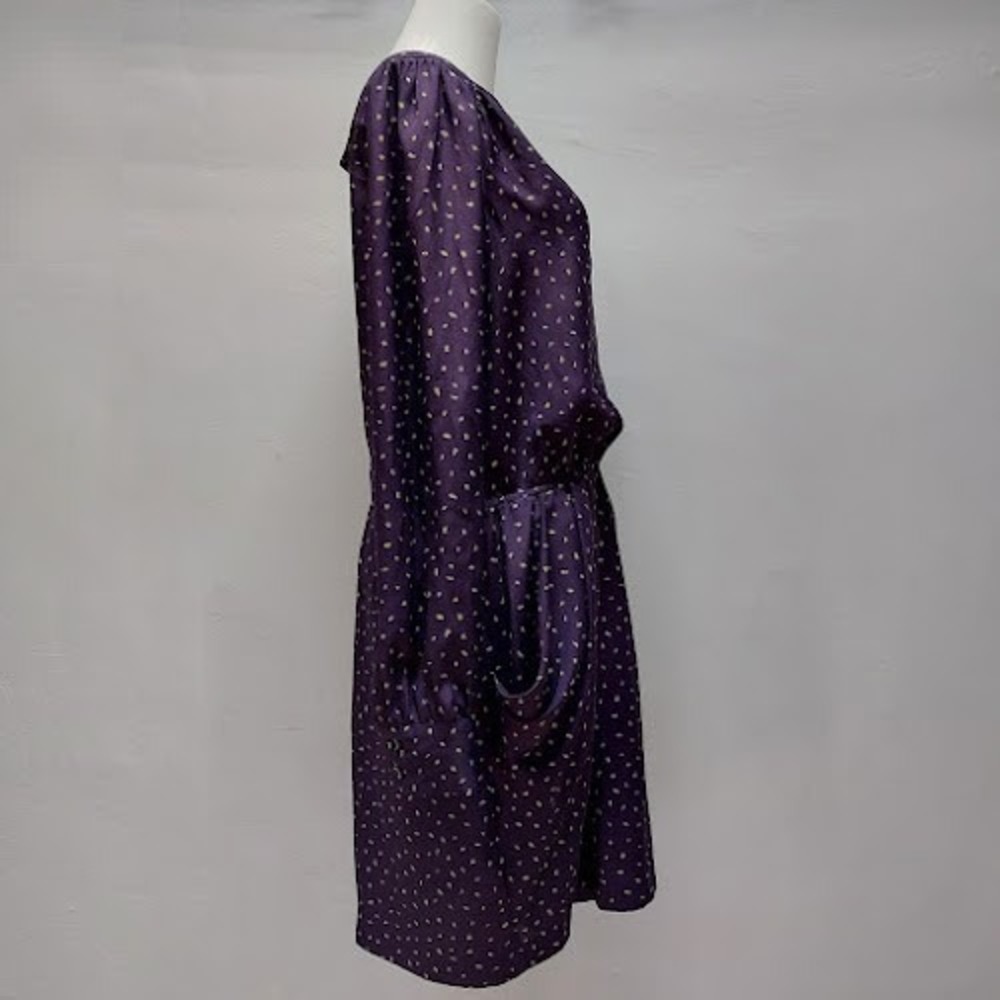 BCBGeneration Faux Wrap Mini Dress Women's Small Purple Abstract Contemporary - Picture 2 of 10